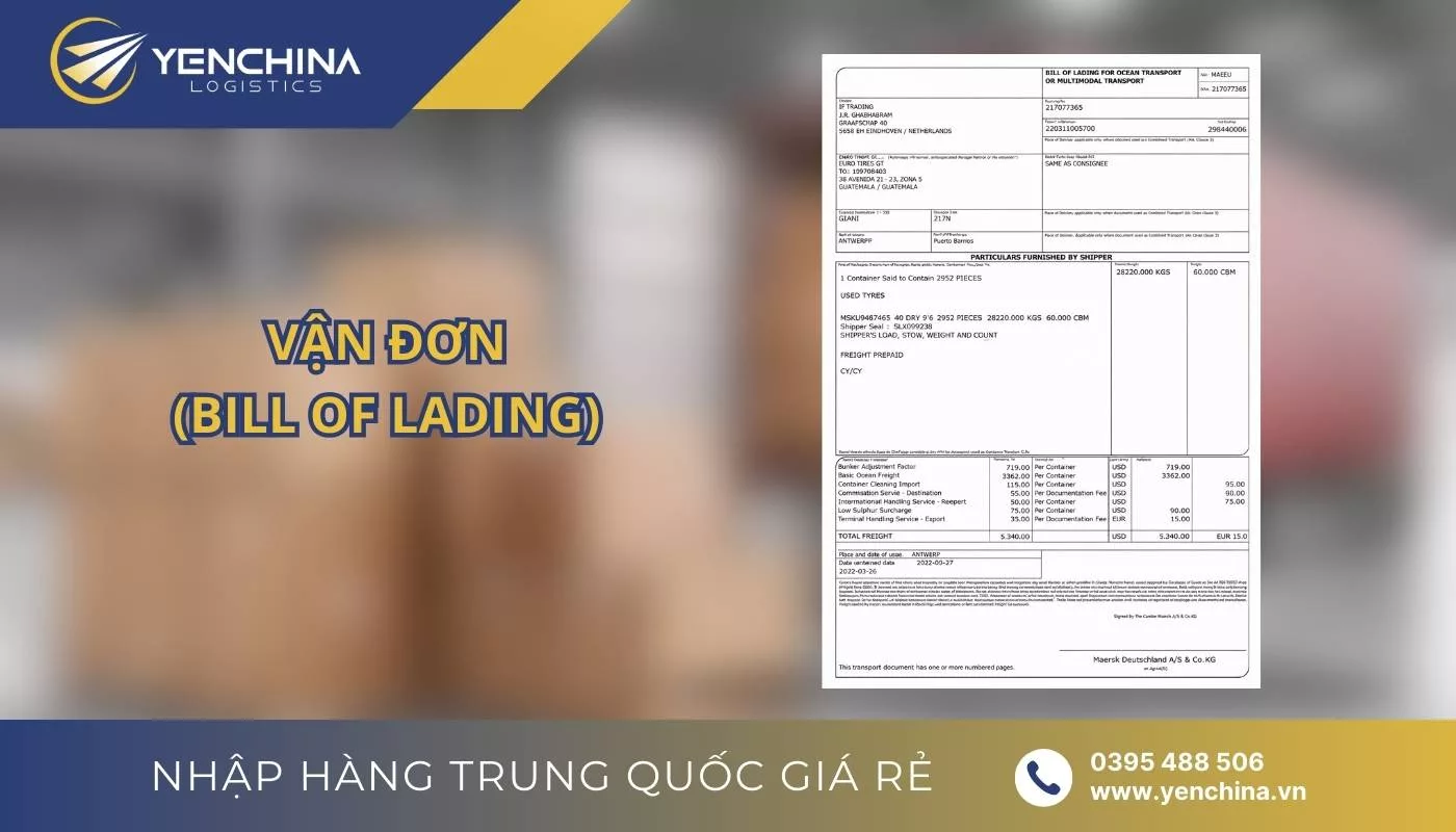 Các giấy tờ và chứng từ cần thiết khi vận chuyển hàng hóa Trung Quốc