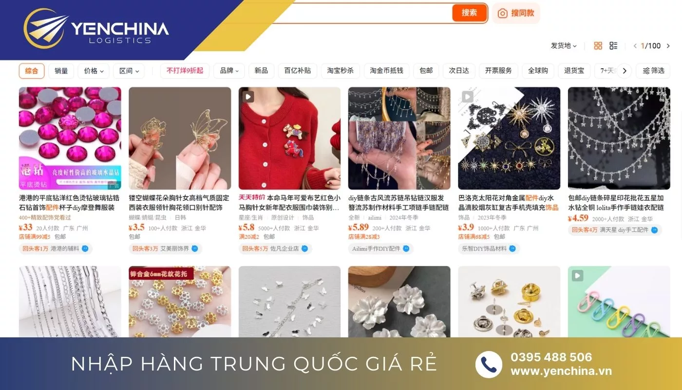 Tổng hợp link shop order phụ kiện Taobao giá rẻ